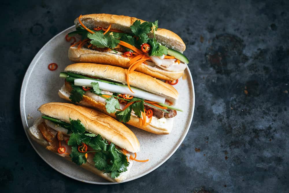 Roast pork banh mi