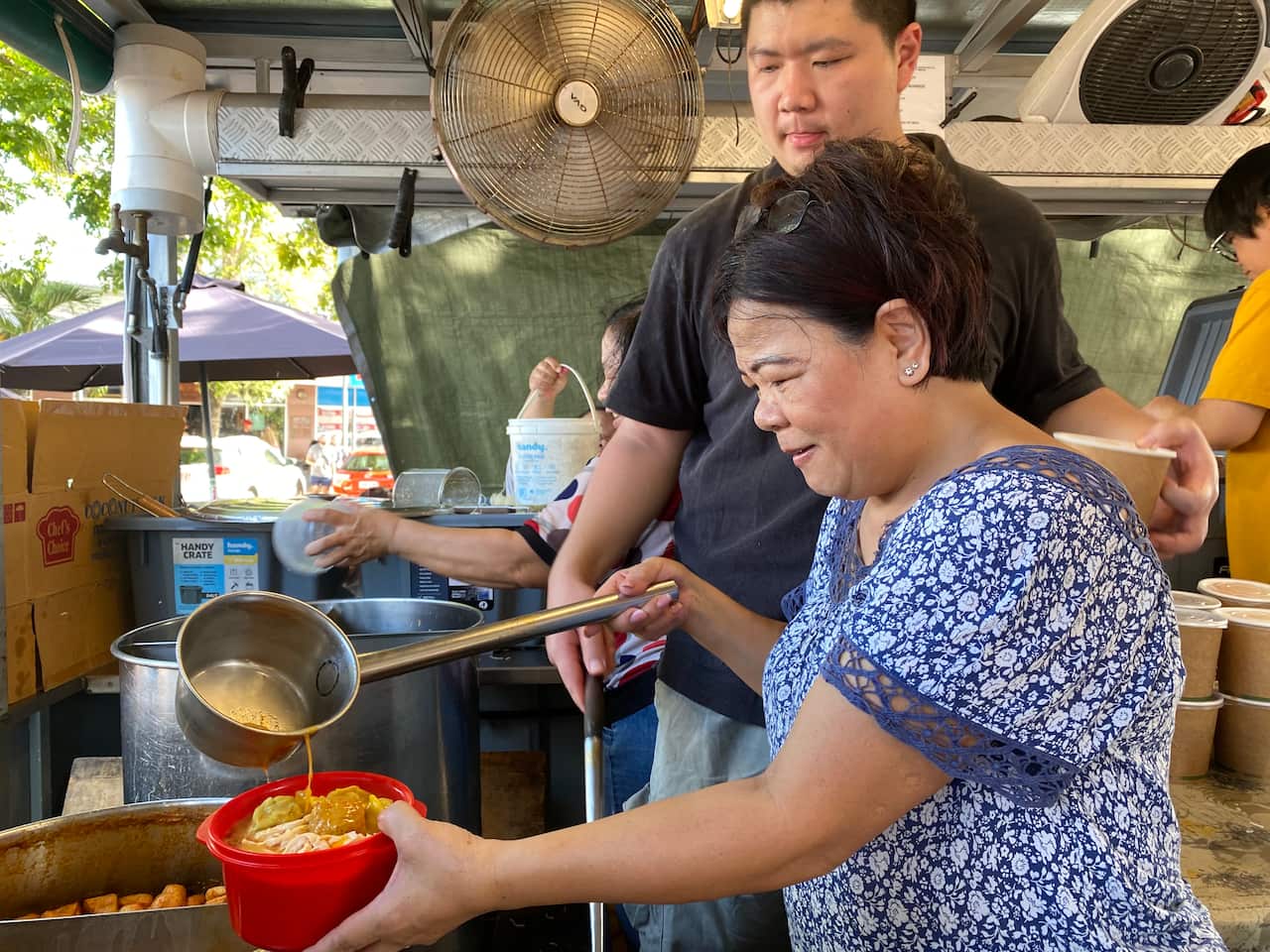 Mary's laksa at Parap Markets Darwin