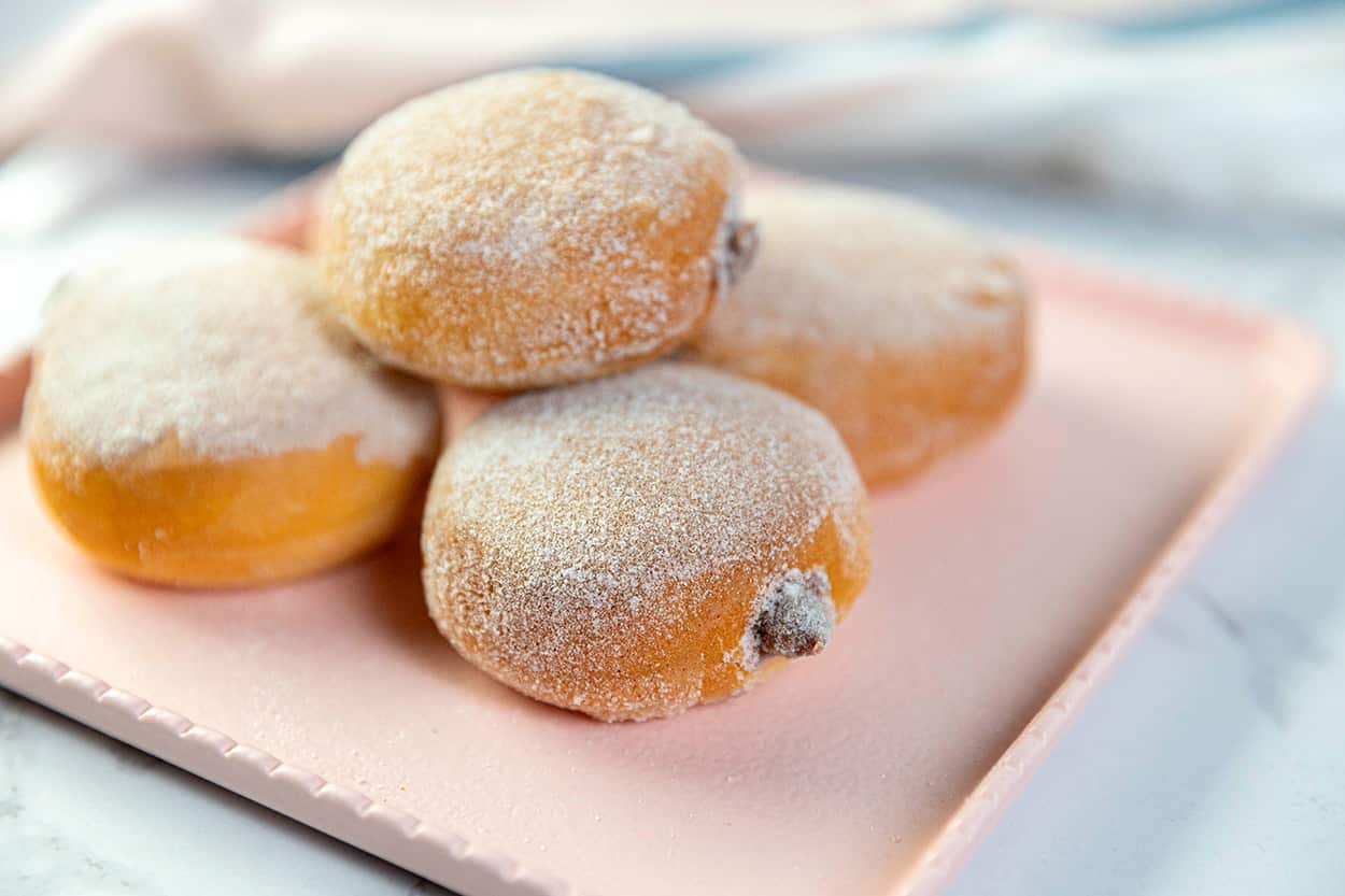 Chocolate filled doughnuts