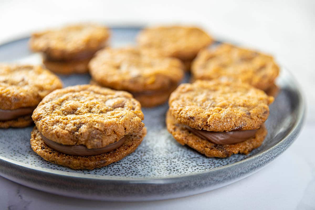 Ganache-filled cookies