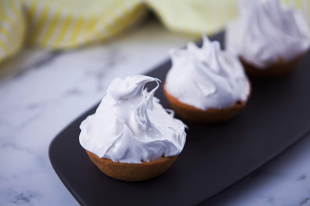 White chocolate passionfruit tarts