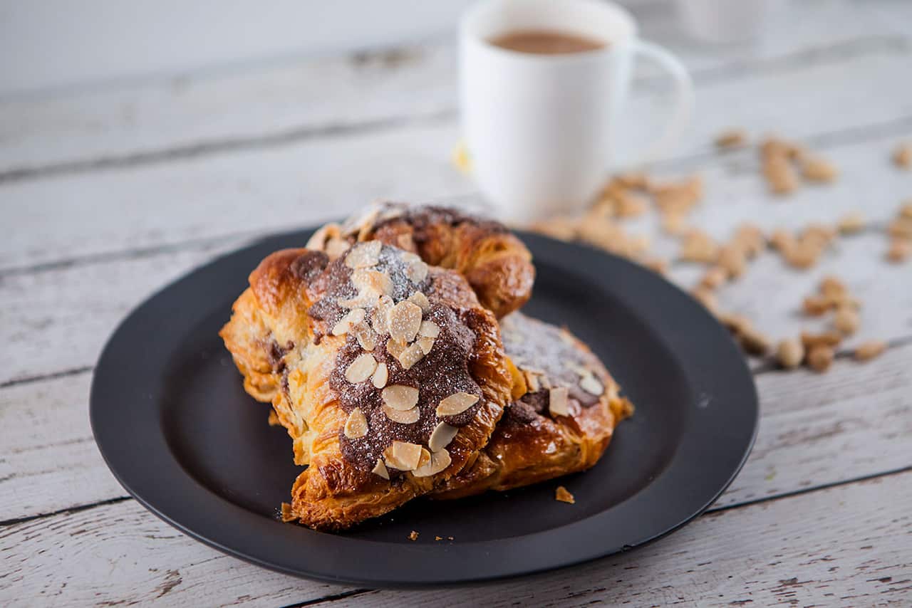 Chocolate almond croissants