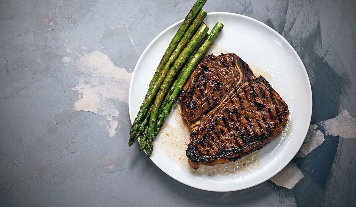 Teriyaki marinated T-bone