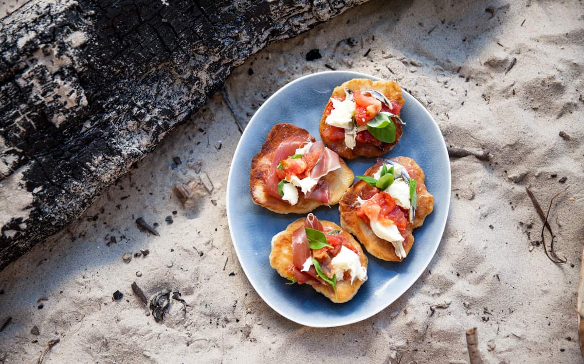 Fried bread pizzette