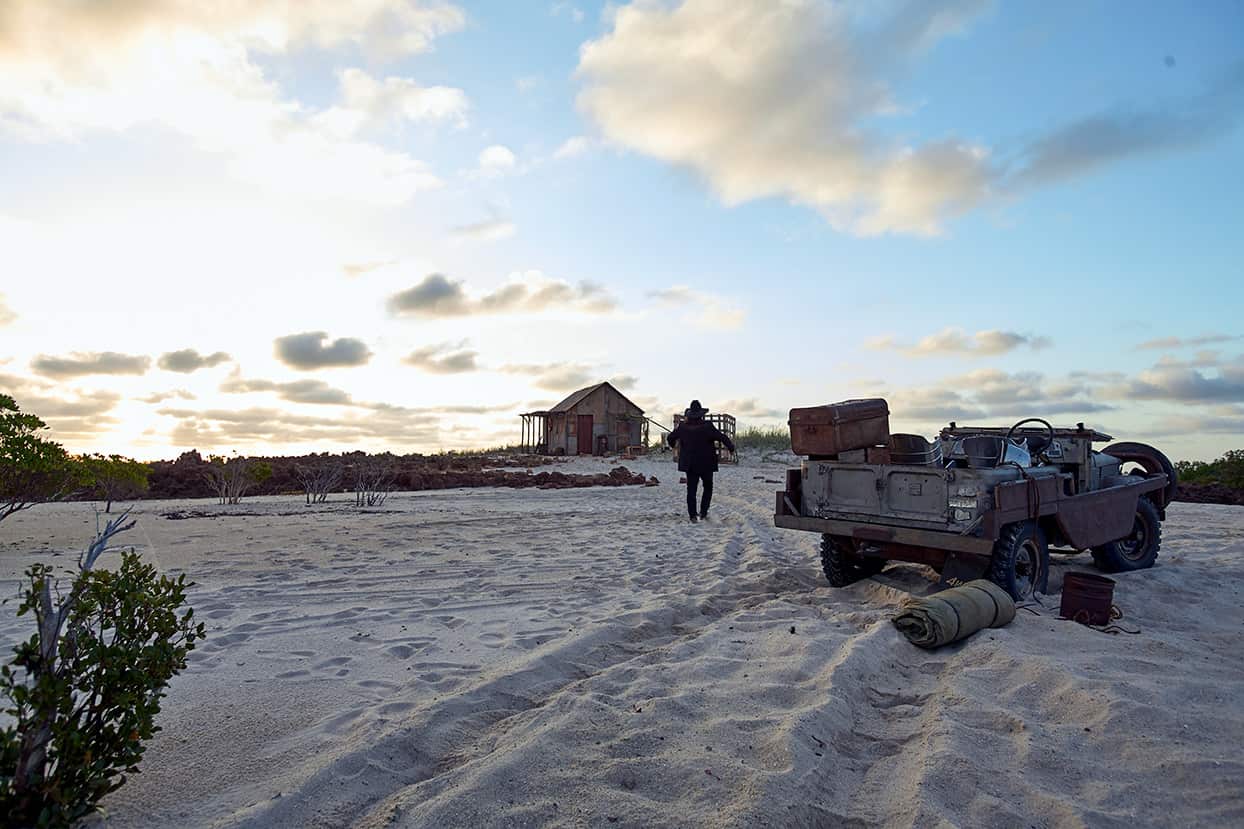 Warwick Thornton arrives at the beach