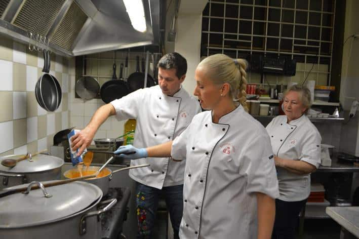 Zack, his wife Eniko and his mother-in-law Roszika.