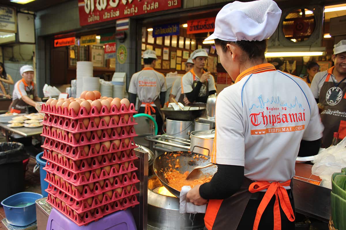 Thipsamai or Thip samai in Thailand