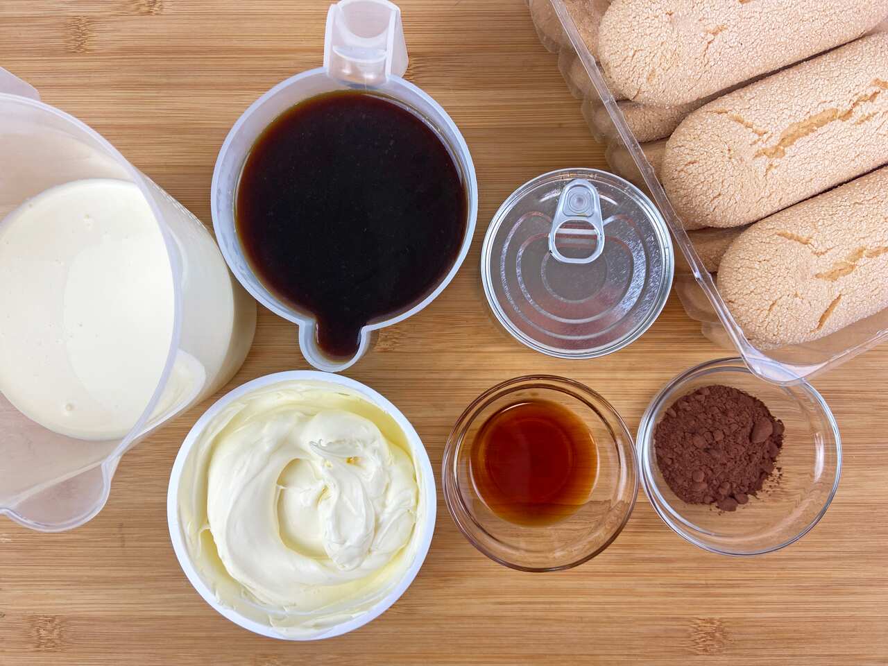 Tiramisu ingredients
