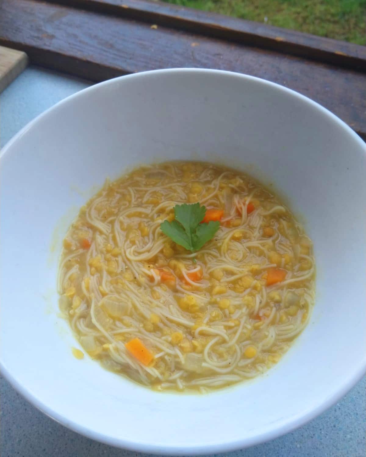 Tlokhe noodle and lentil soup