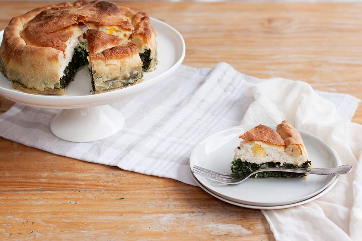 Silverbeet and ricotta Easter pie (Torta pasqualina)