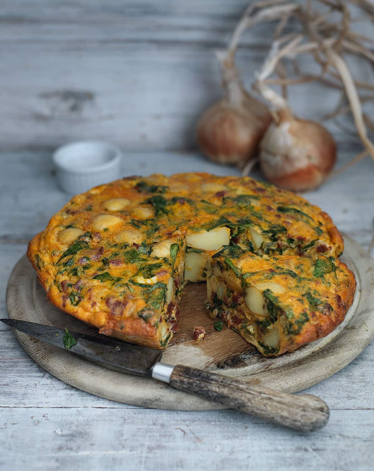 New potato and chorizo tortilla