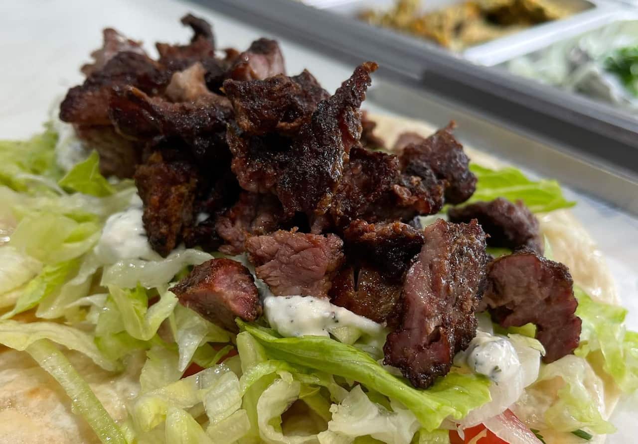 The traditional lamb pita is EuroSpit's bestseller.