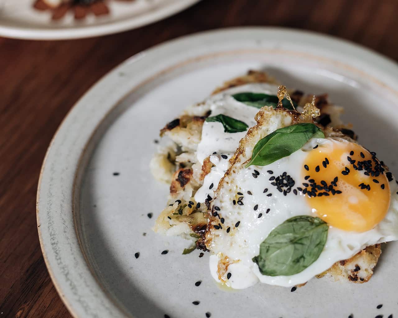 Tray-baked leek and potato hash brown