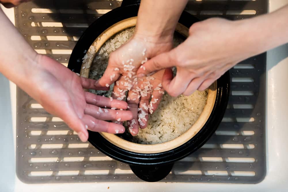 Rinse rice before cooking