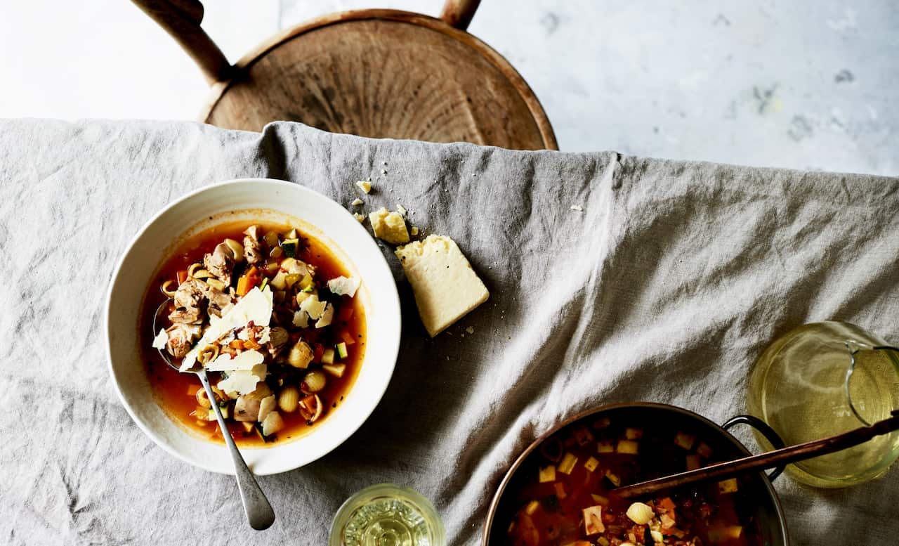 Tuscan chicken soup.