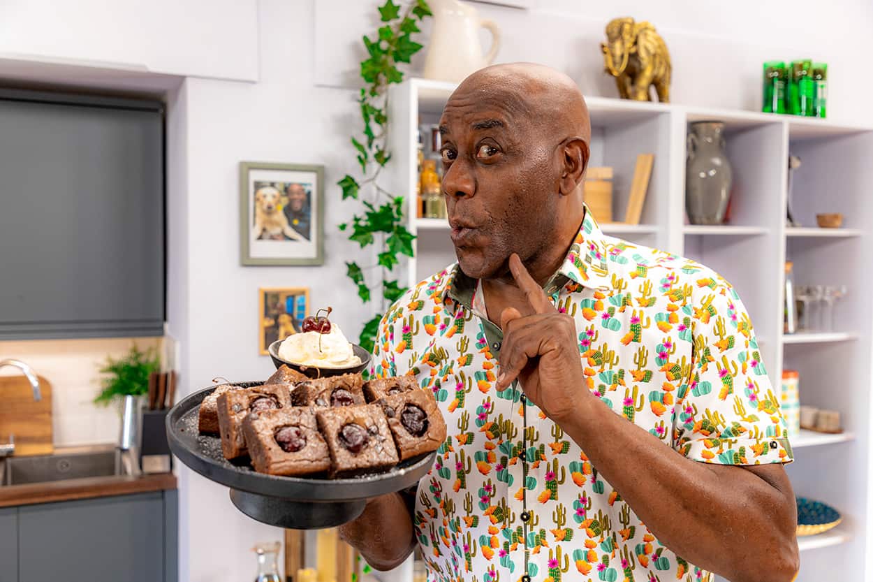 Ainsley Harriott with brownies