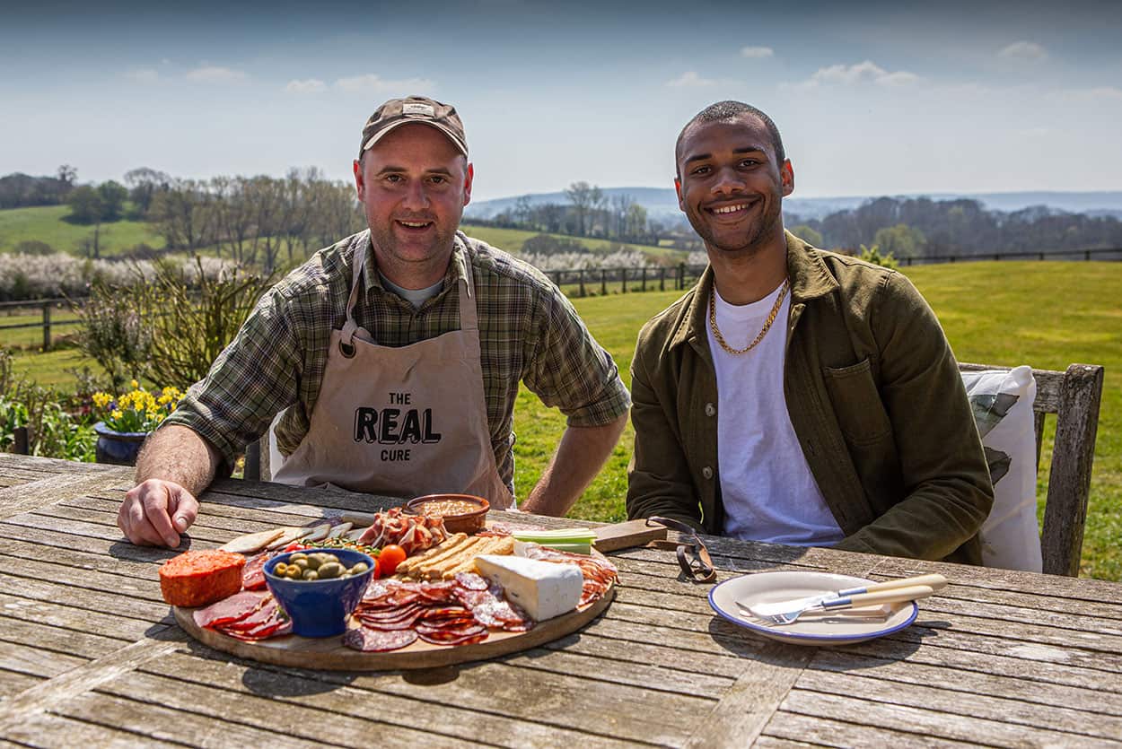 Joseph Denison Carey (right) and guest James in Ainsley's Good Mood Food