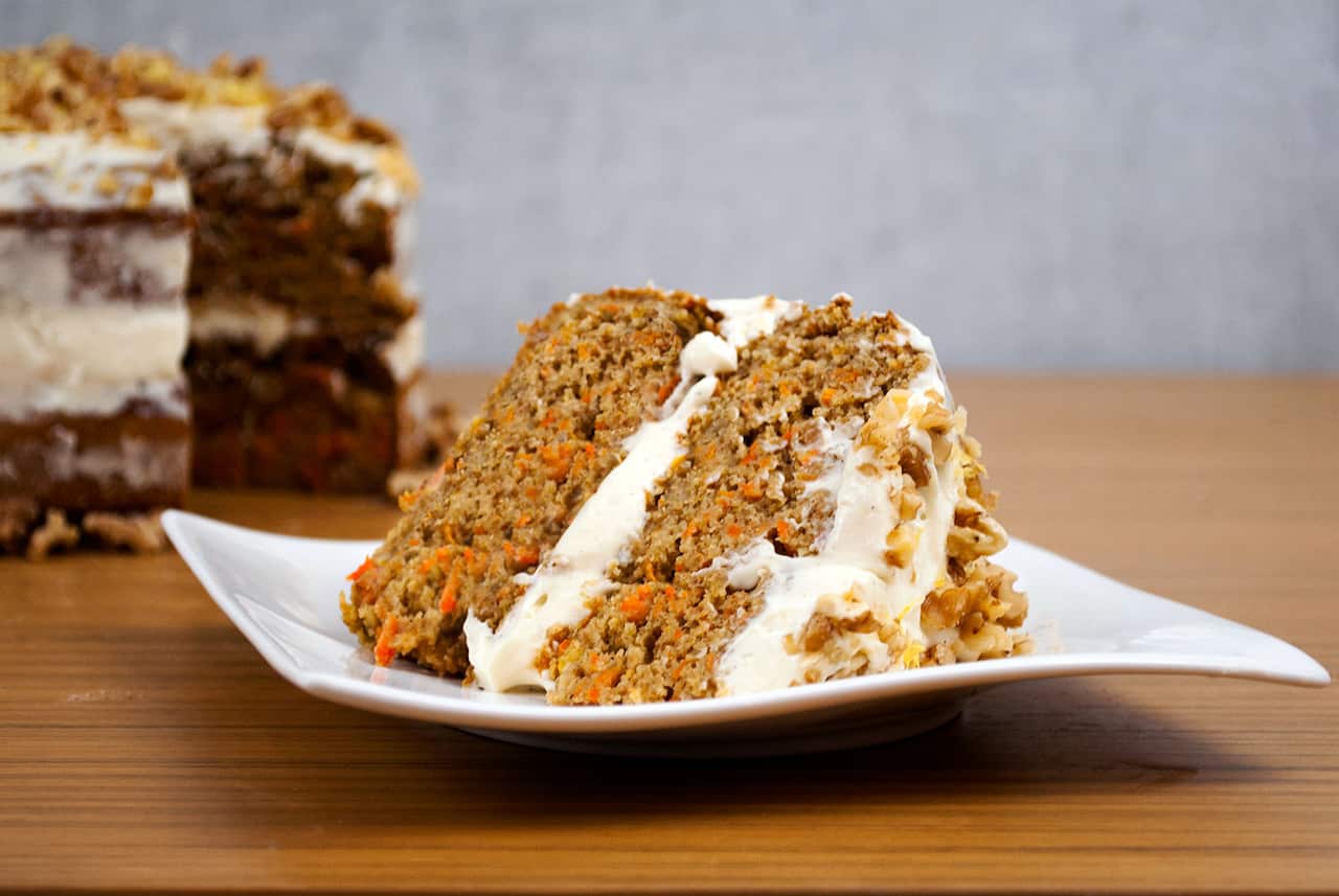 Carrot cake with cream cheese icing