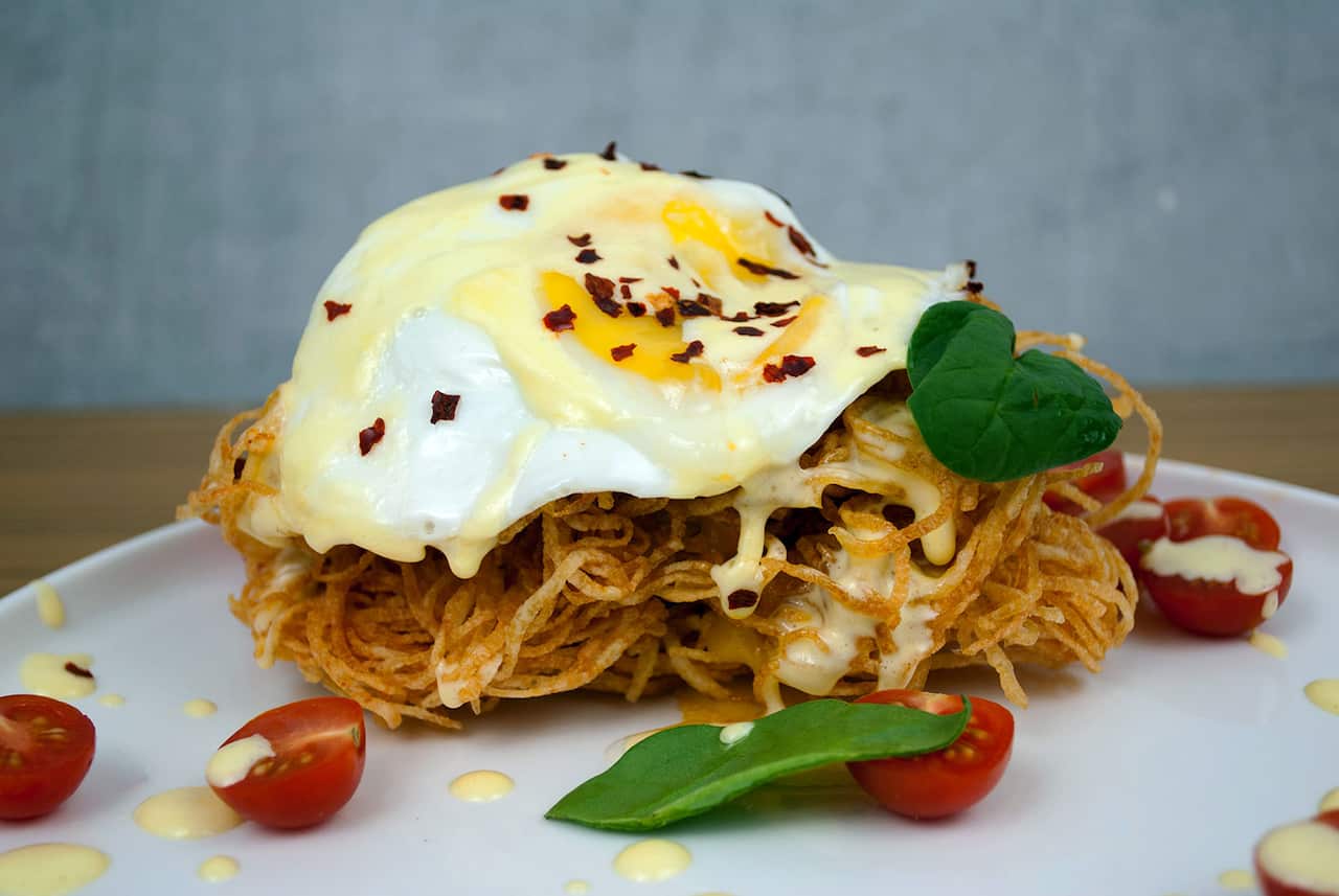Spiralizer fried potatoes