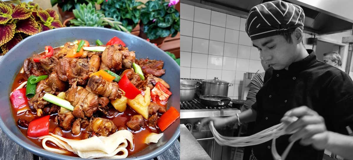 Hand-pulled noodles and meat bread reign supreme at Tarim Uyghur Restaurant.