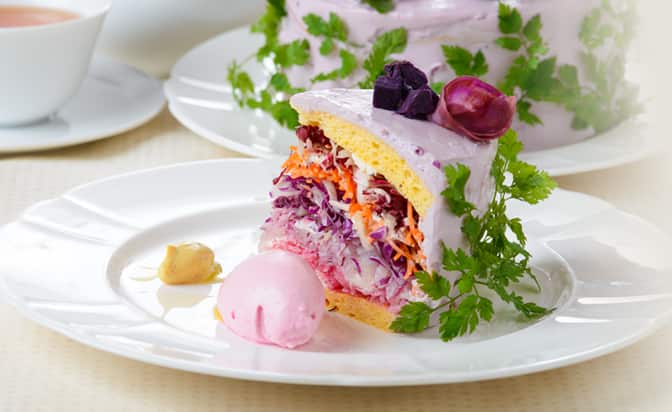 Vegedeco salad cake.