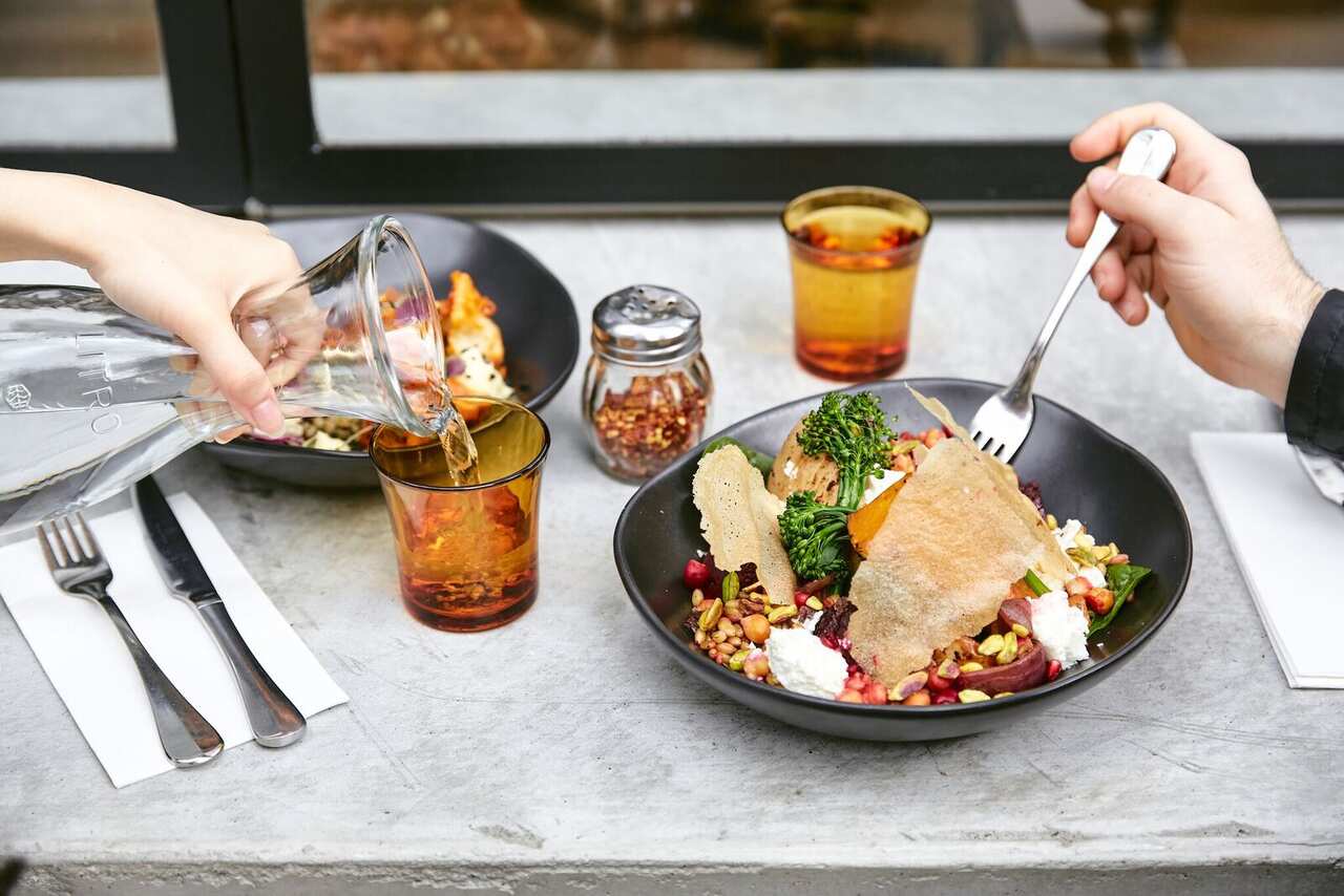 Vegie Bar's roast vegetable and freekeh salad.