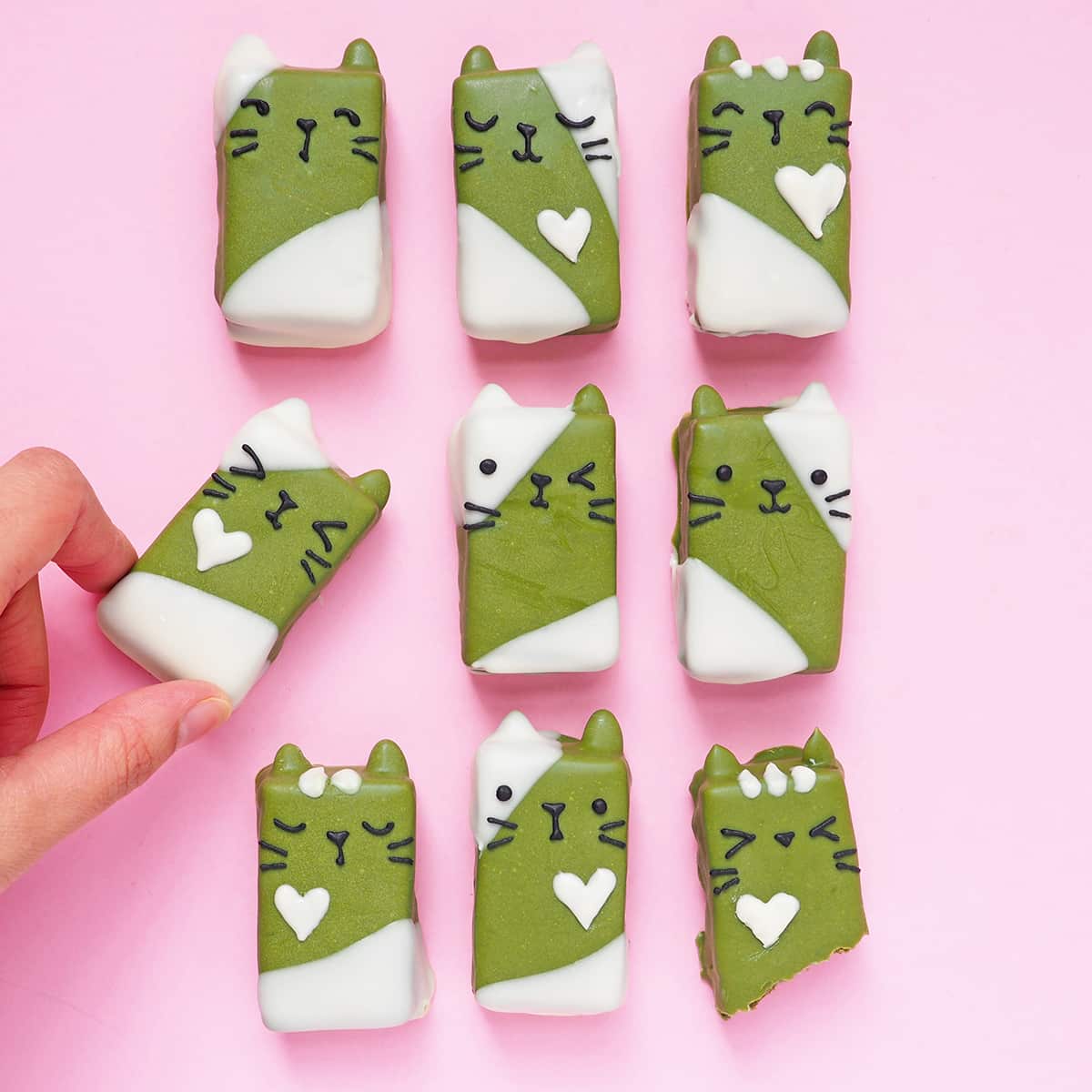 Matcha and red bean Tim Tam