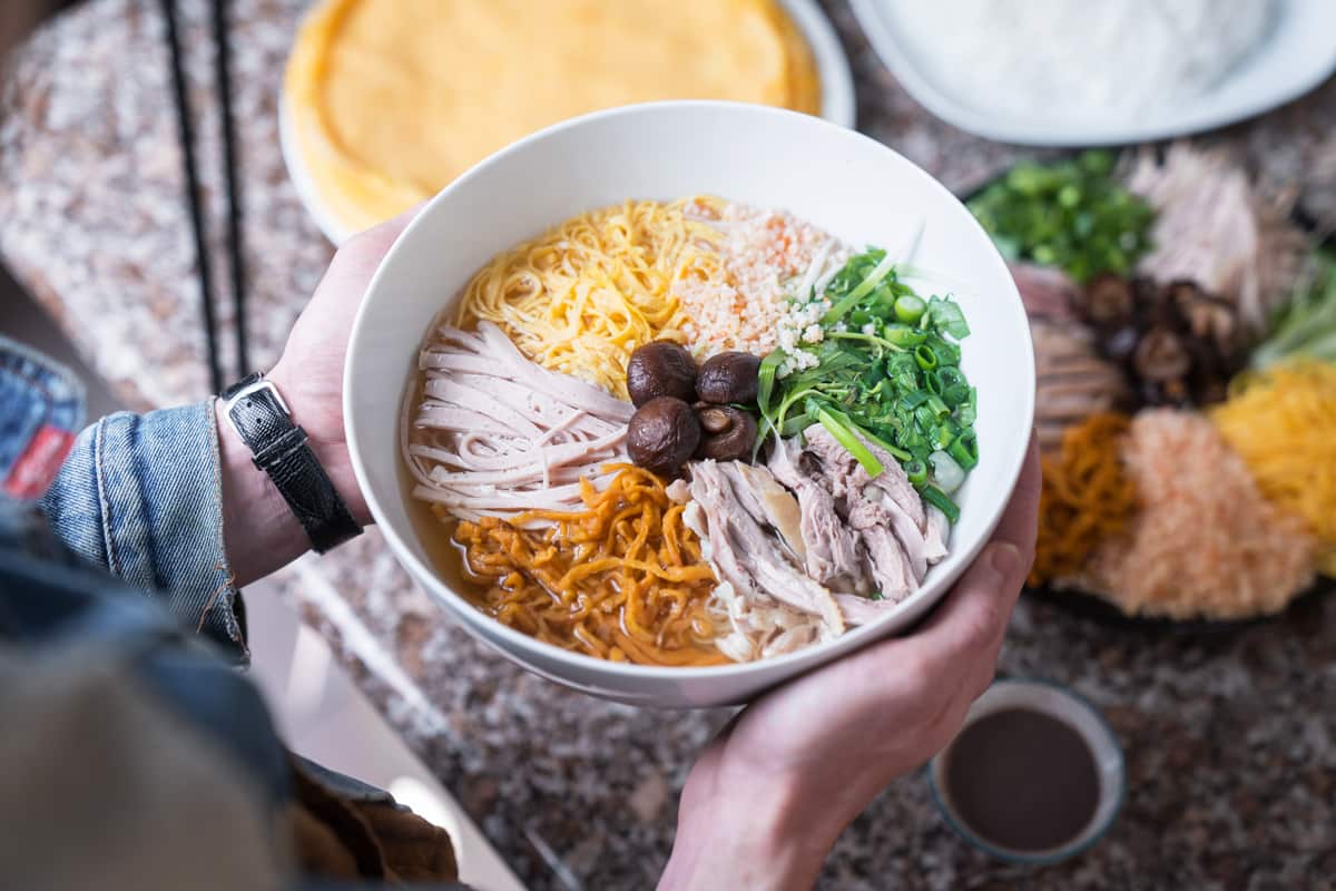 This dish is made from leftover New Year’s Day ingredients.