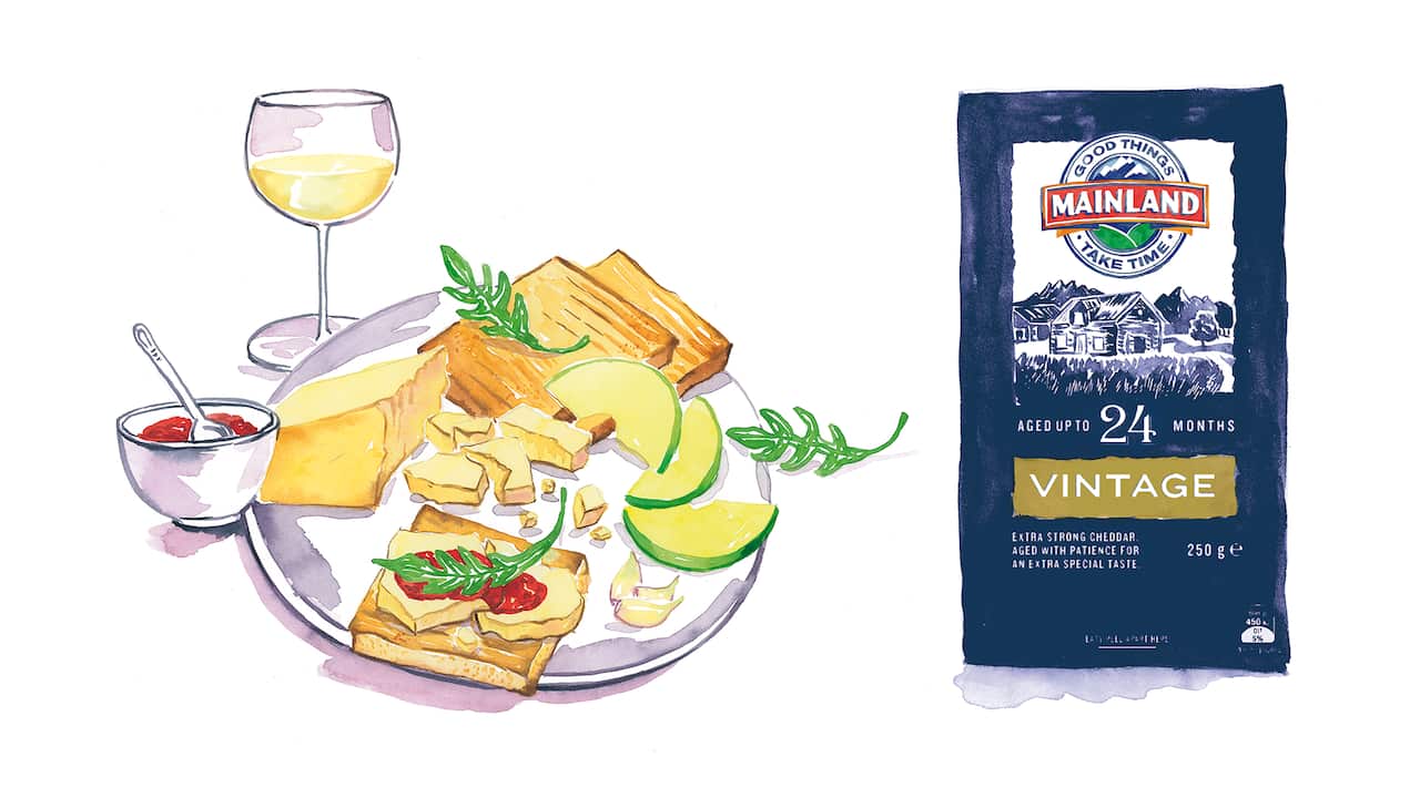 Cheddar Cheese Fonterra Mainland Cheeseboard Vintage