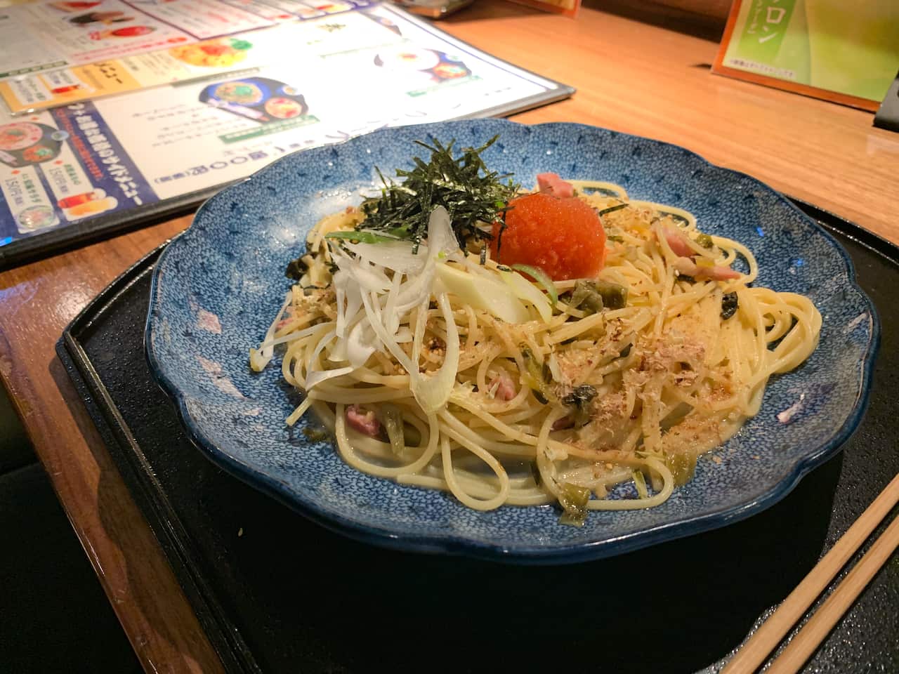 Wafu pasta at Yomenya Goemon