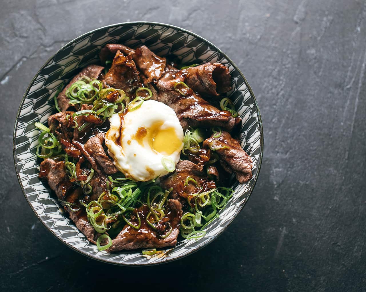 Wagyu don with microwave egg