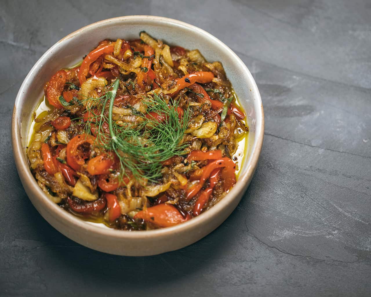 Warm fennel and capsicum jam