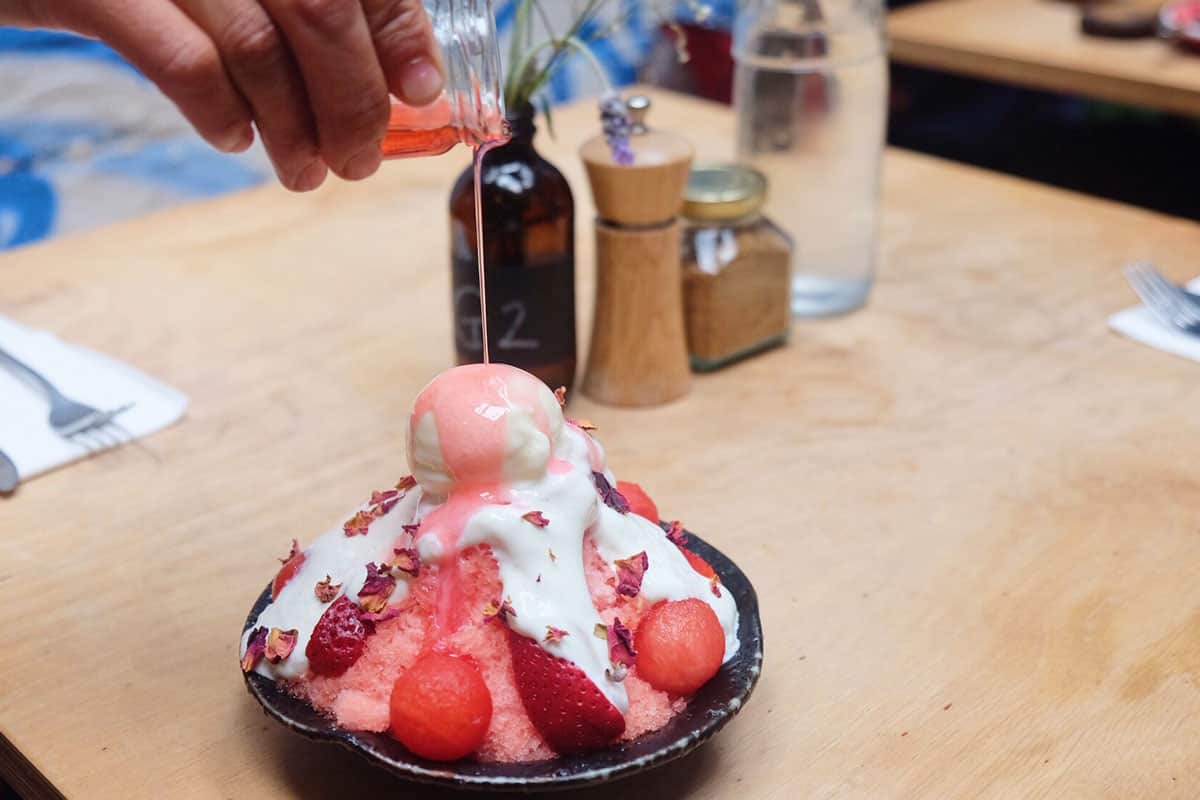 Week two's flavour is Watermelon/Rose/Strawberry with whipped yoghurt and fresh fruit.