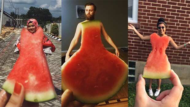 Twitter users are flocking to new trend #watermelondress.