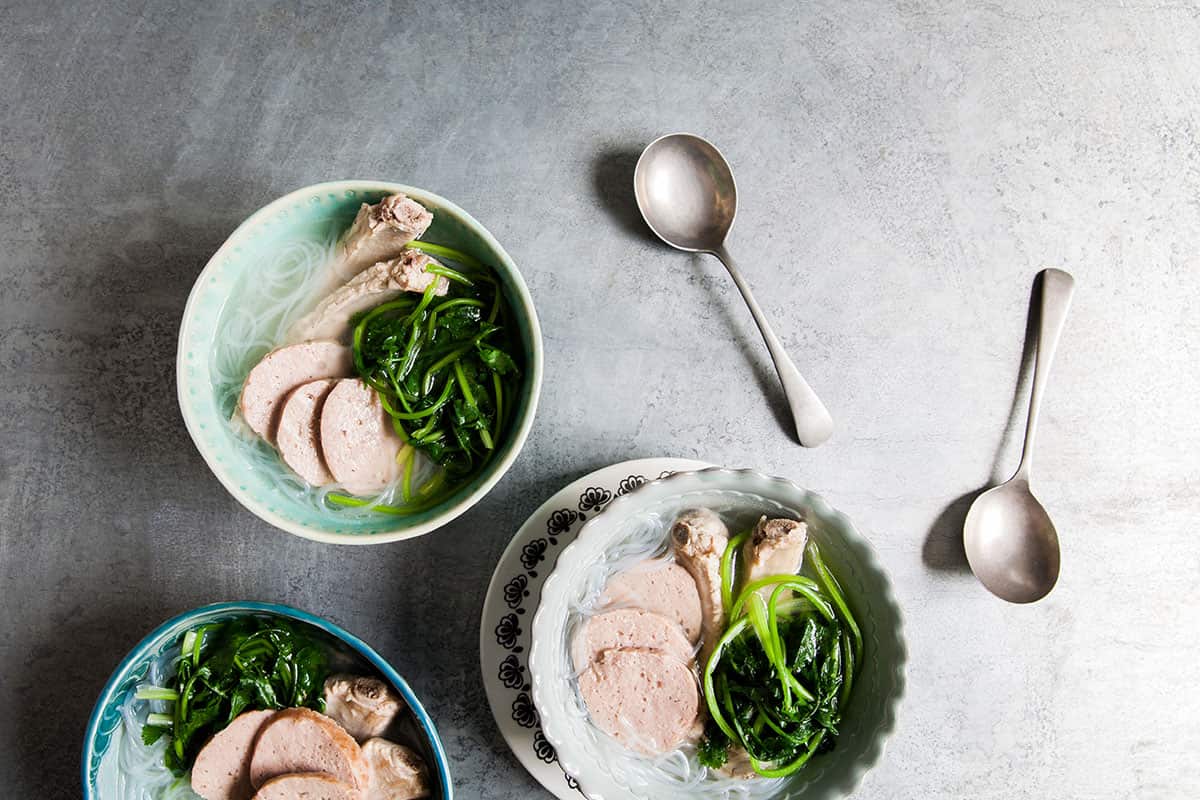 White pepper broth & pork terrine