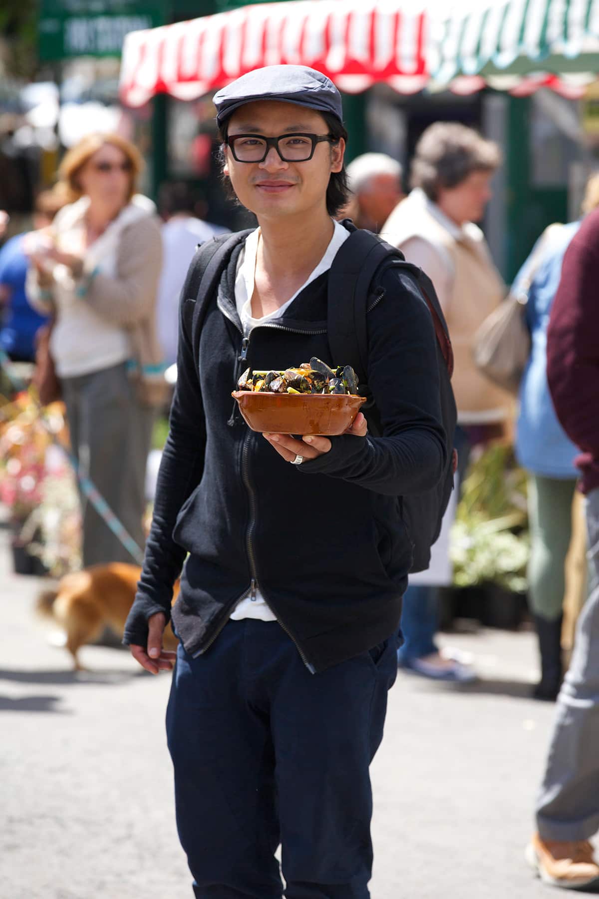 Luke at the Winchester Farmers' Market, Wiltshire