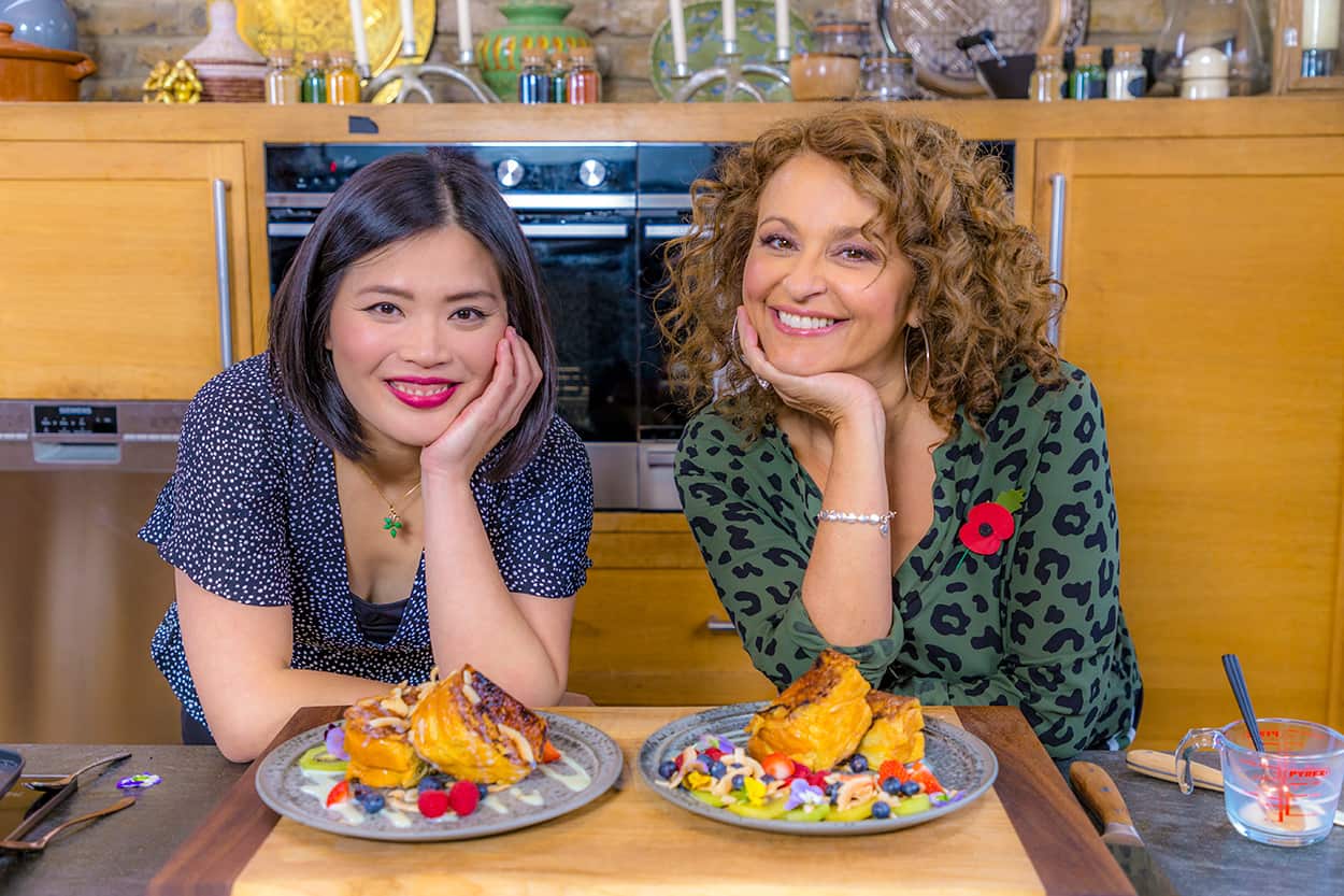 Nadia Sawalha and Mandy Yin in Nadia's Family Feasts