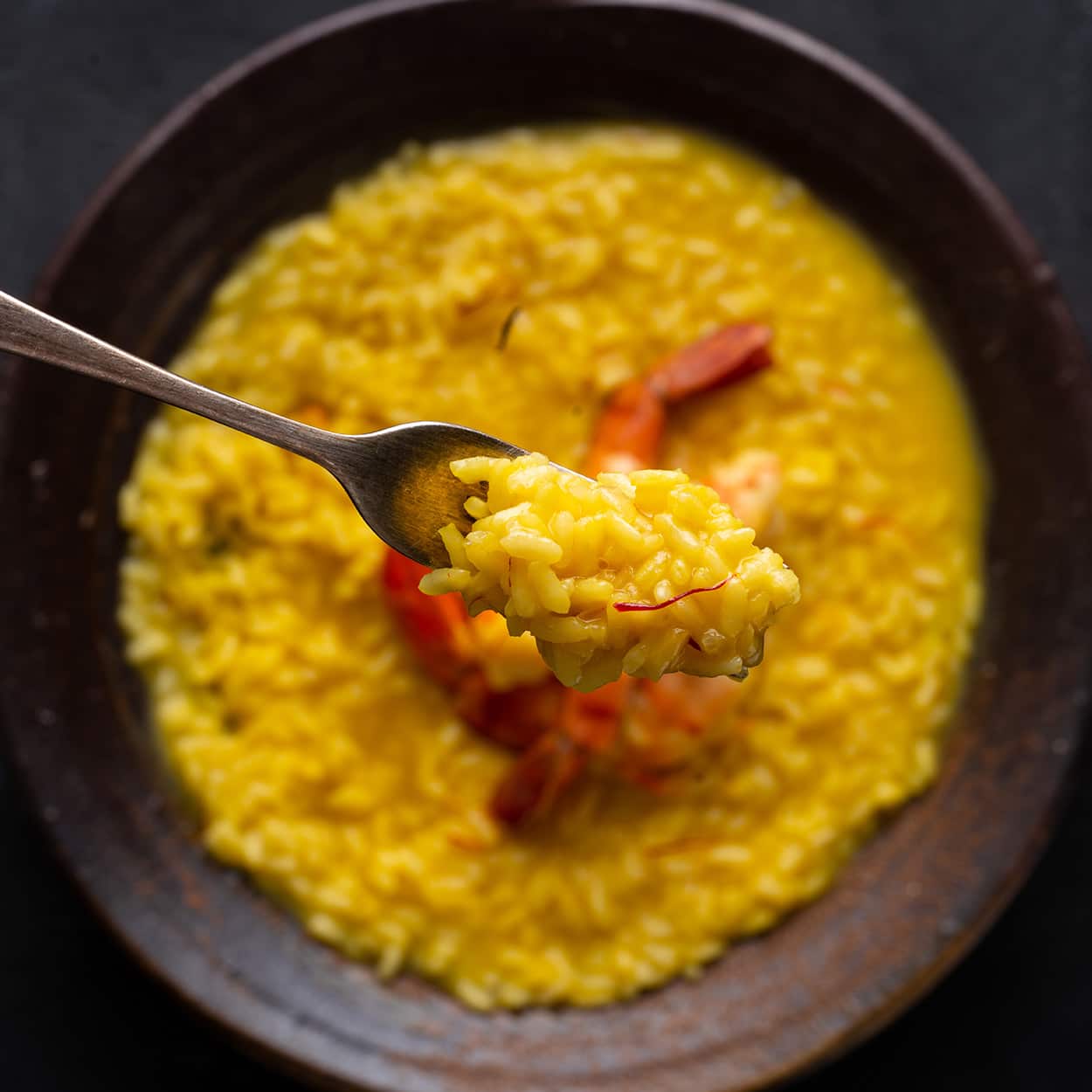 Saffron and prawn risotto