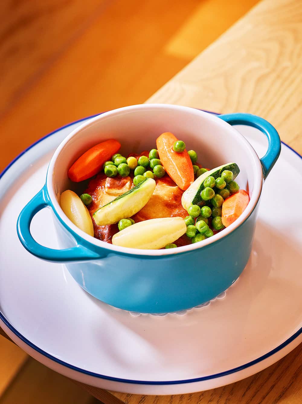 The vegie-stacked pie au feu.