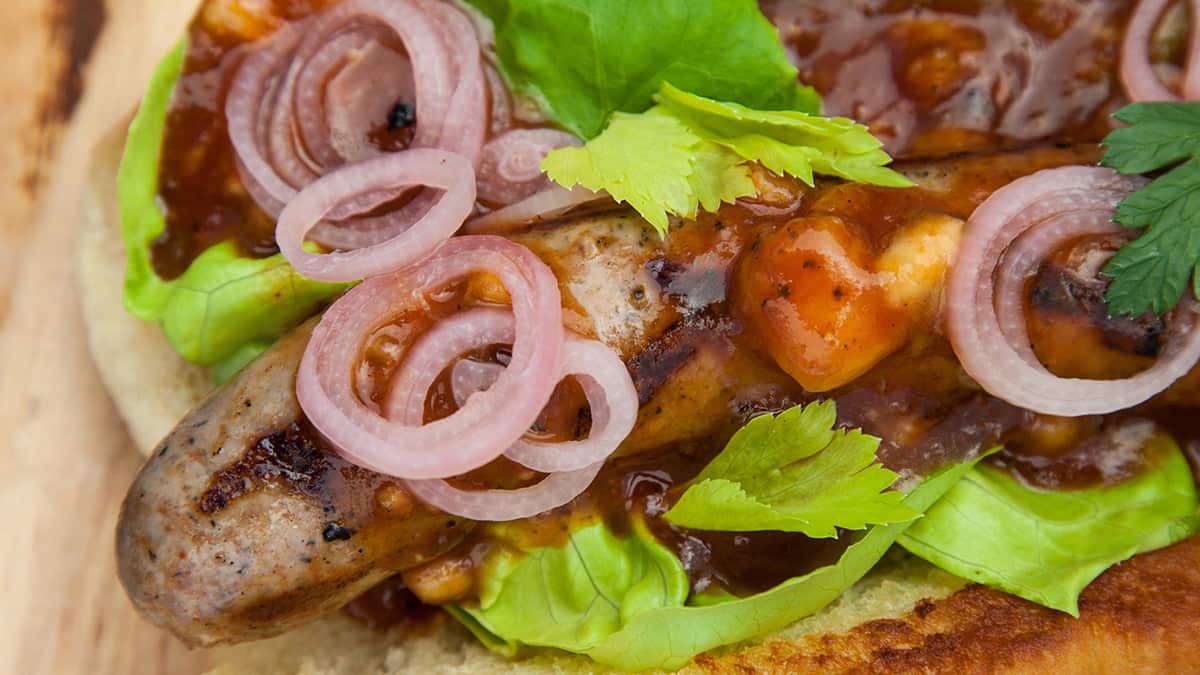 Grilled banana barbeque sauce