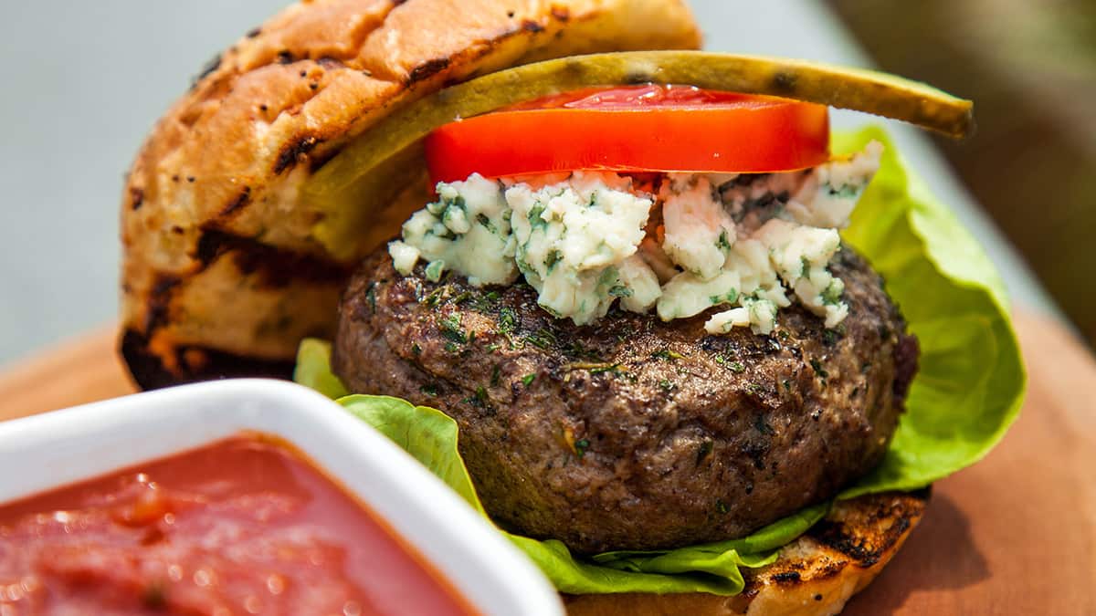 Burgers with homemade ketchup