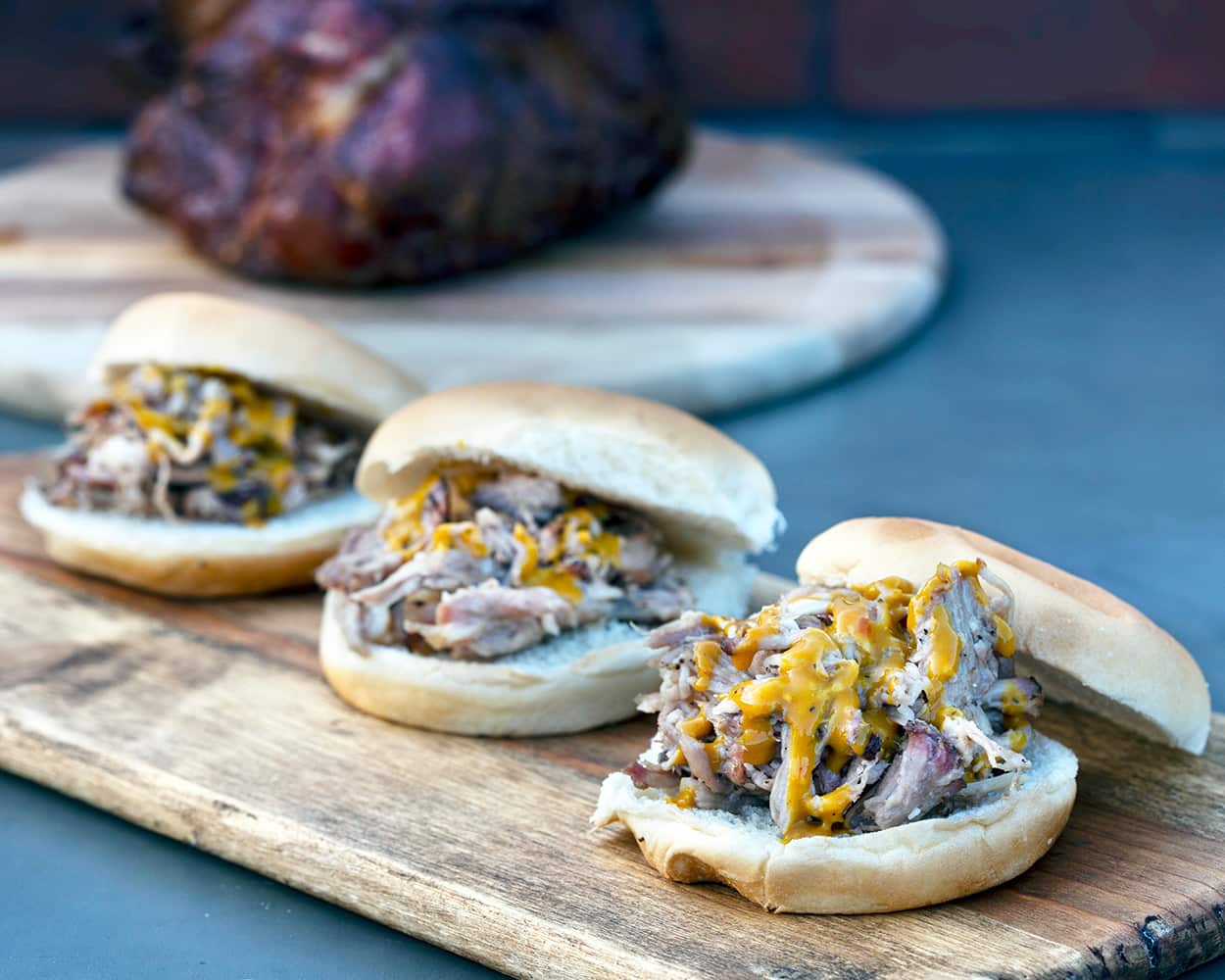 Oak-smoked pulled pork