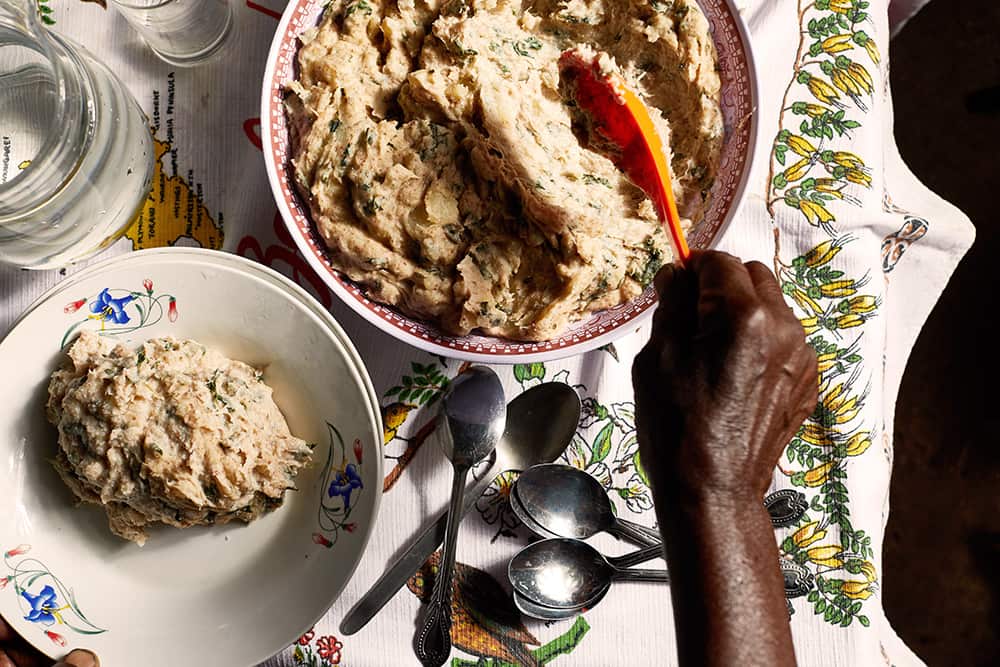 Cassava with balsam apple (xiguinha de cacana)
