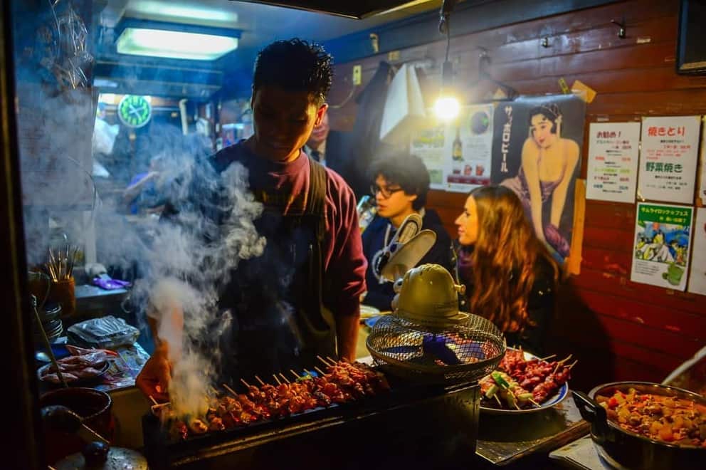 Smoky meats are a key feature of yakiniku restaurants.