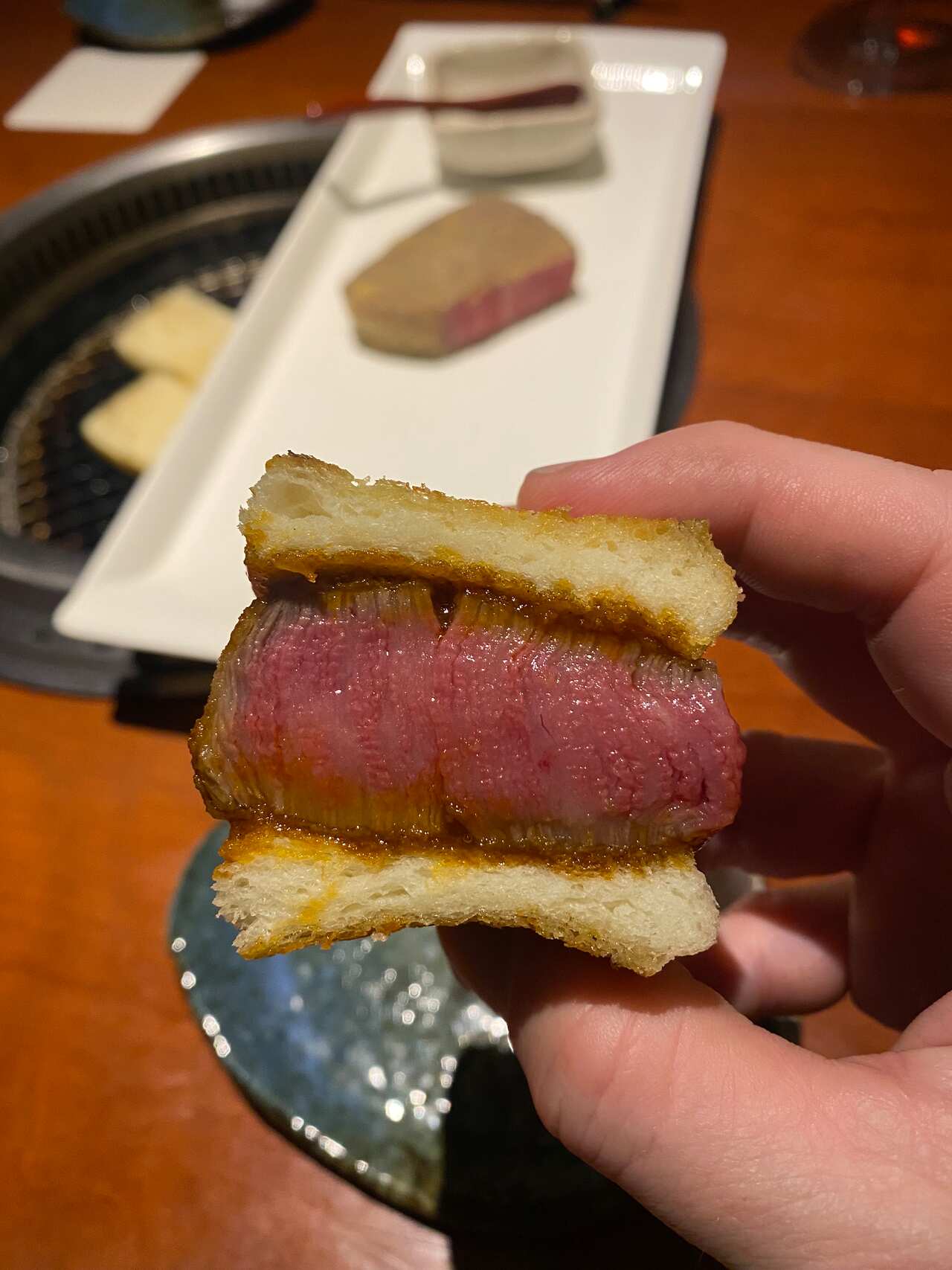 Yakkiniku meat and sandwich