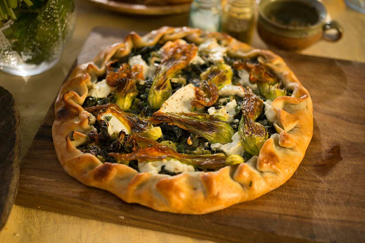 Swiss chard and young cheese tart
