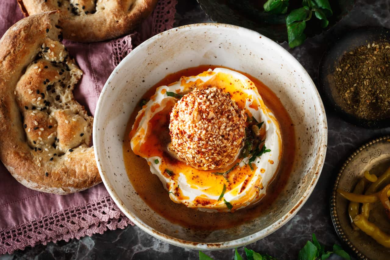 Cilbir is given a new lease on life with a duck egg and dukkah