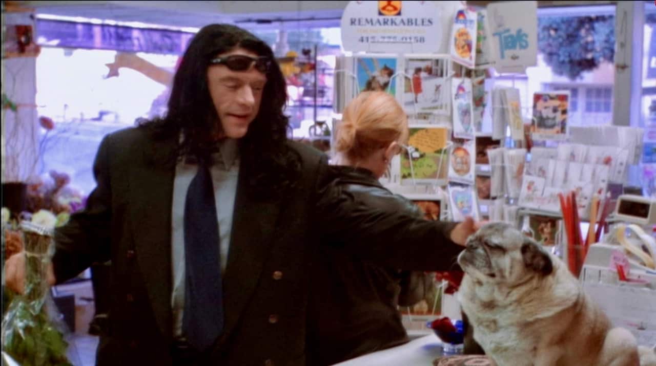 The Room flower shop scene