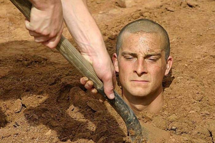 Bear Grylls SAS Who Dares Wins sand