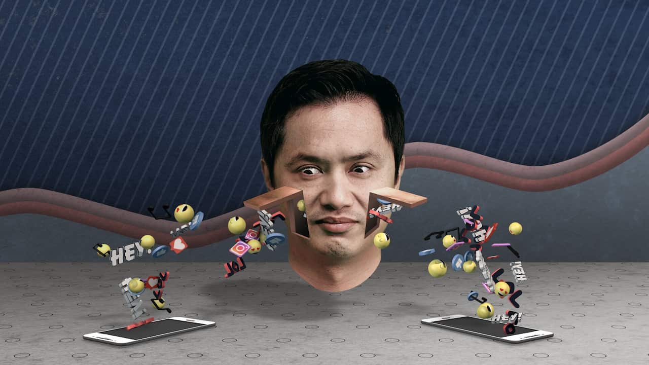 Dr Kim Le trapped in a phone